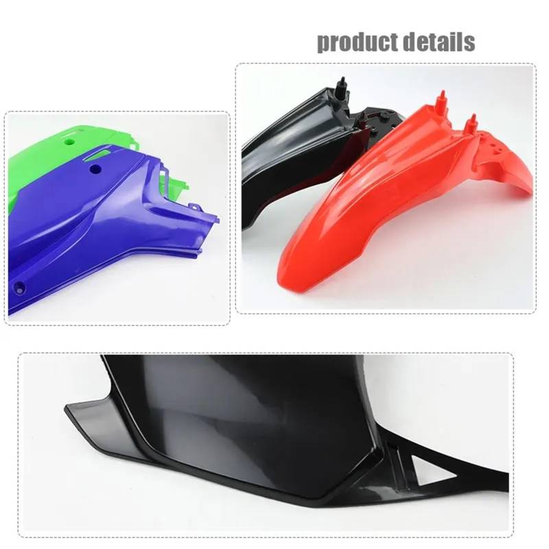 Szwaldaper CRF110 Vollkunststoff-Bodykit Verkleidungsabdeckung Kunststoffkotflügel, for CRF 110 2013 Pit Dirt Bike Motorradzubehör Motorradverkleidungsschalen(Red) von Szwaldaper