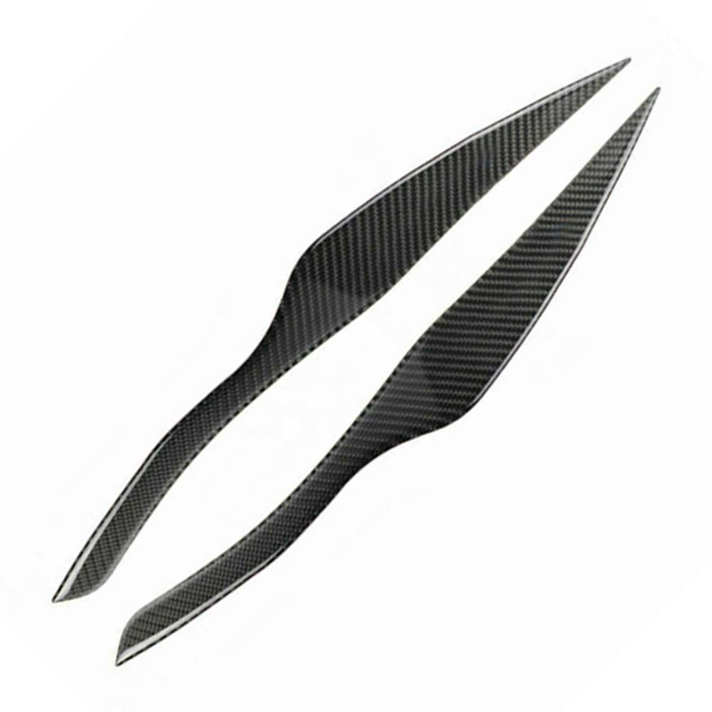 Szwaldaper Carbon Fiber Auto Scheinwerfer Augenlid Abdeckung Augenbraue Trim Aufkleber ABS 2X, for, for E90 E91 3 Serie 2004 2005 2006 2007 2008 Dekoratives Scheinwerferzubehör von Szwaldaper