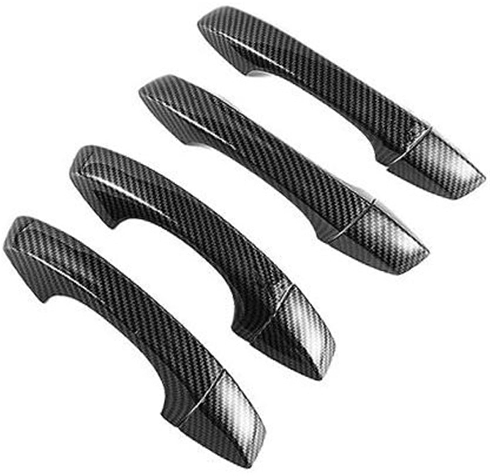 Szwaldaper Carbonfaser-Chrom-Auto-Seitentürgriffabdeckung, for VW, for ARTEON, 2017–2020 Türgriffzubehör(Black Carbon 0 Buttons) von Szwaldaper