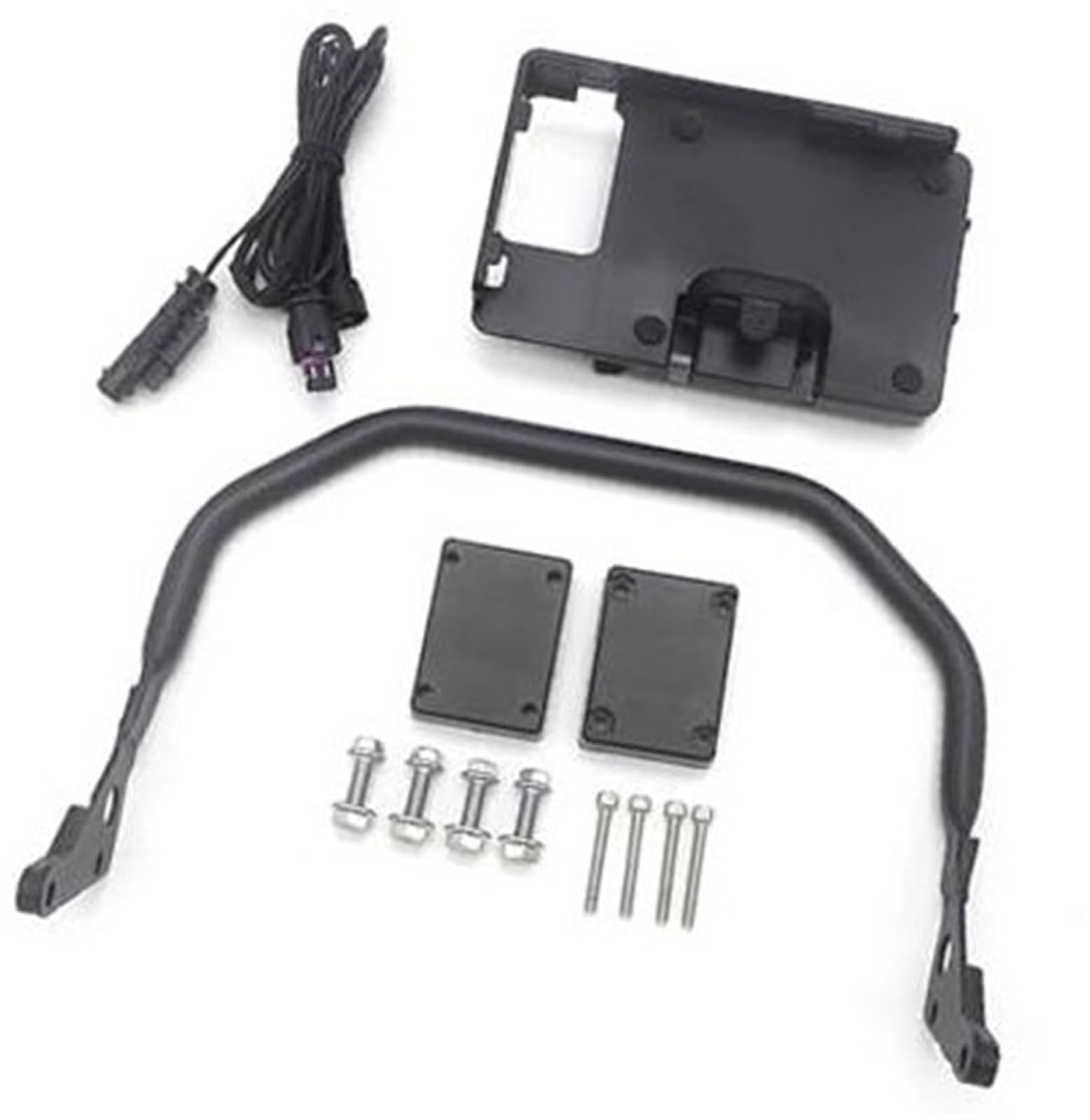 Szwaldaper GPS-Moto-Telefonhalterung, for, for R1200GS, for R1250GS LC 2013-2020 Motorrad Drahtloses Laden GPS-Handyhalter Ständer Navigationshalterung Telefonhalterung für den Lenker(Black USB Lossl von Szwaldaper