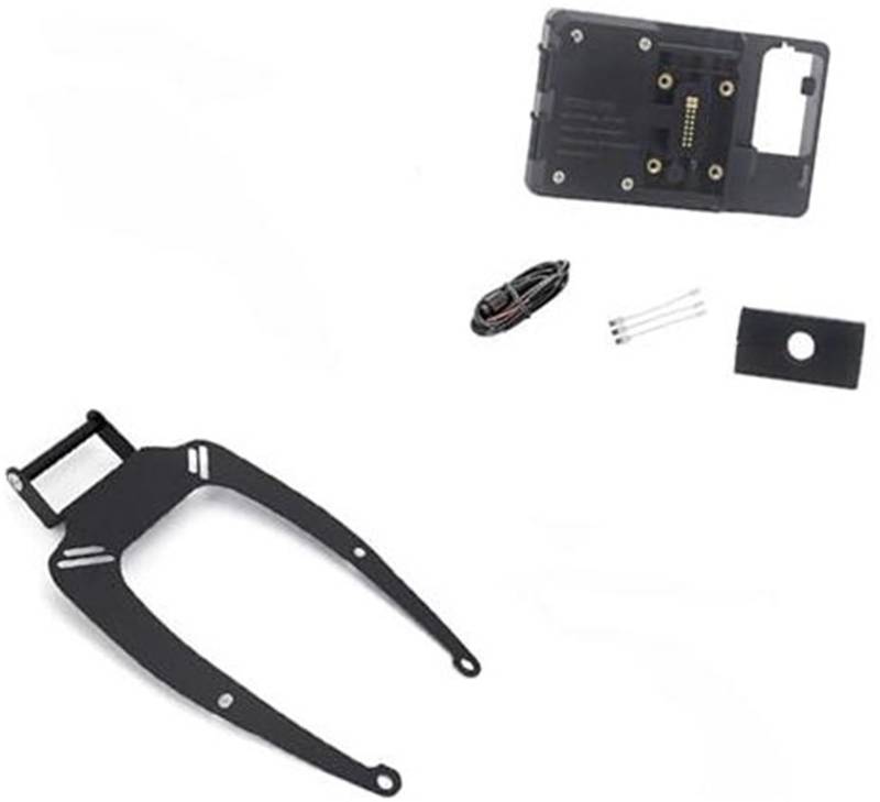 Szwaldaper GPS-Moto-Telefonhalterung, for NMAX 155, for NMAX 125 2015-2020 Motorrad-GPS-Telefon USB-Navigationshalterung mit kabellosem Laden Telefonhalterung für den Lenker(BLACK 12mm Wireless Stand) von Szwaldaper