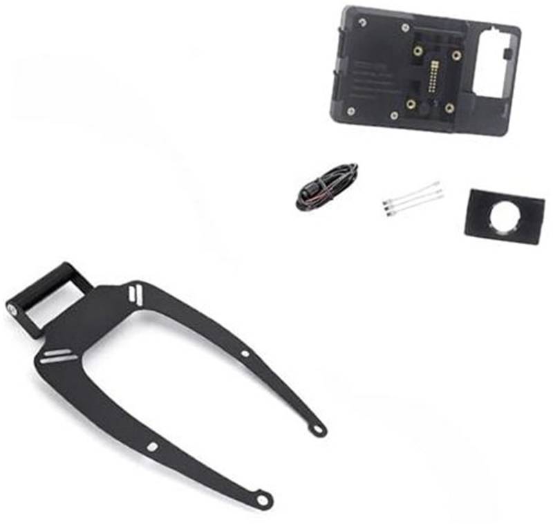 Szwaldaper GPS-Moto-Telefonhalterung, for NMAX 155, for NMAX 125 2015-2020 Motorrad-GPS-Telefon USB-Navigationshalterung mit kabellosem Laden Telefonhalterung für den Lenker(BLACK 22mm Wireless Stand) von Szwaldaper