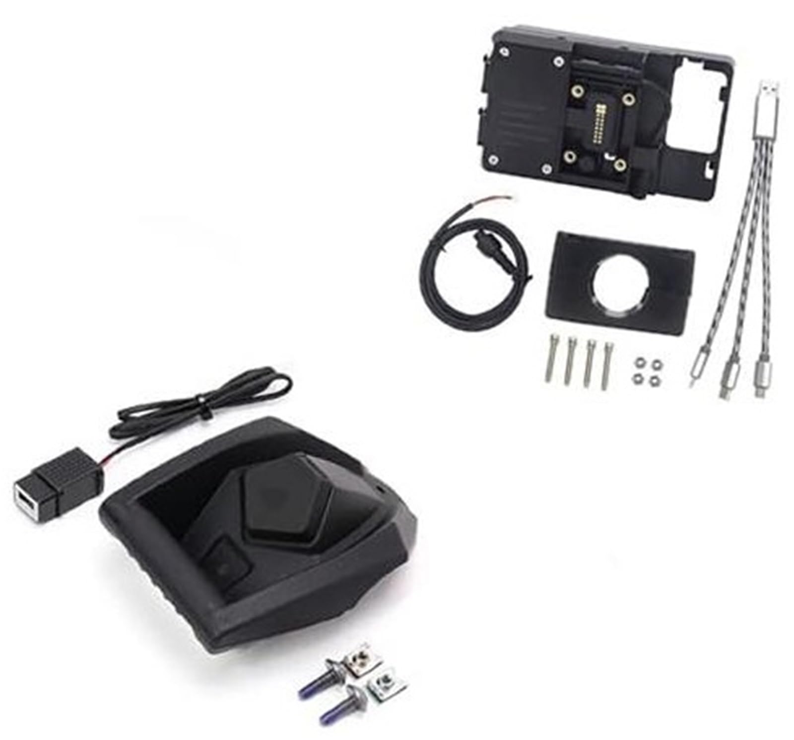 Szwaldaper GPS-Moto-Telefonhalterung, for XMAX, for NMAX 125, for X-MAX 300 400, for N-MAX 155 Motorrad-GPS-Telefonnavigationshalterung, Halterung for kabellosen USB-Ladeanschluss Telefonhalterung für von Szwaldaper