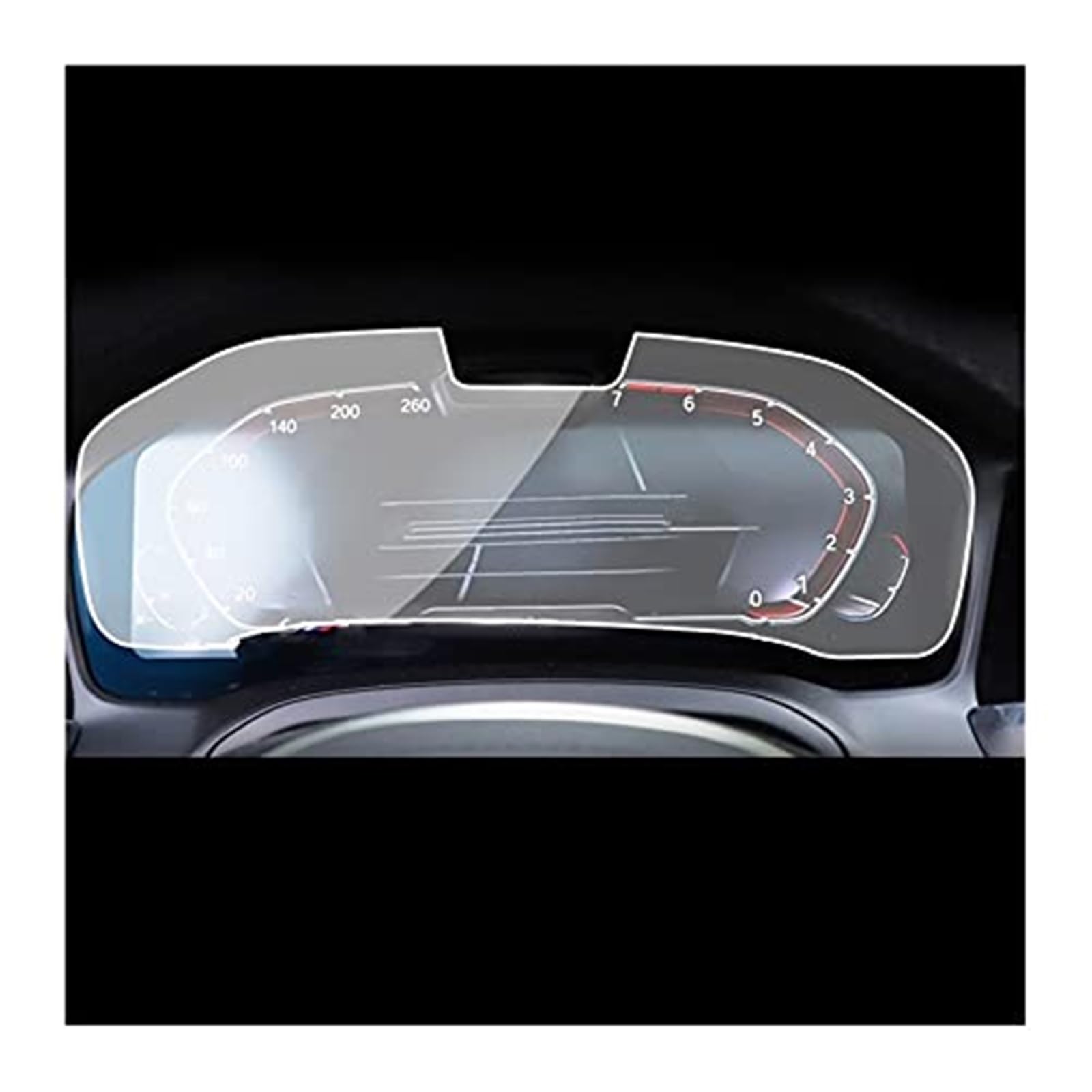 Szwaldaper Instrumenten-Displayschutzfolie, for, for G20 G21 3er-Serie 2020 2021, Auto-Navigations-Schutzfolie, TPU-Armaturenbrett-Schutzfolie, gehärtetes Glas GPS-Displayschutzfolie(Black Style 4) von Szwaldaper