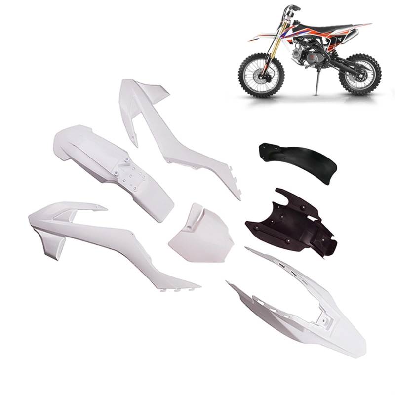 Szwaldaper KT65 Verkleidungs-Bodykits. Passend for 2016–2017 KT65 Pit Bike, Highper 110 cc, 125 cc, 150 cc Pit Dirt Motor Trail Bike Kotflügel Kotflügel Motorradverkleidungsschalen(Orange) von Szwaldaper