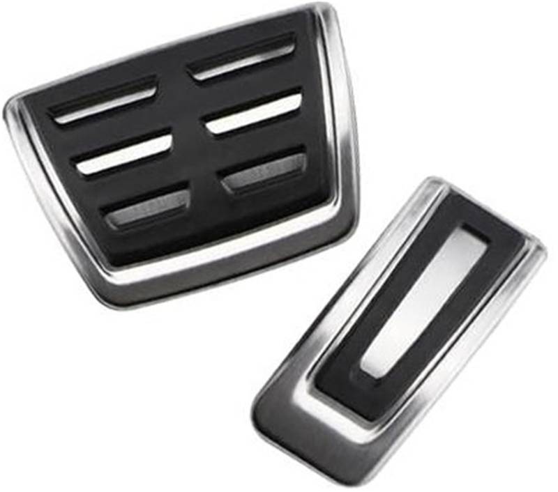 Szwaldaper LHD-Auto-Pedalabdeckung, for VW, for Seat, Arona 2017–2022, Edelstahl, Auto-Pedale, Bremspedal-Schutzpolster-Abdeckung Autopedalabdeckung(Black at Without Rest) von Szwaldaper