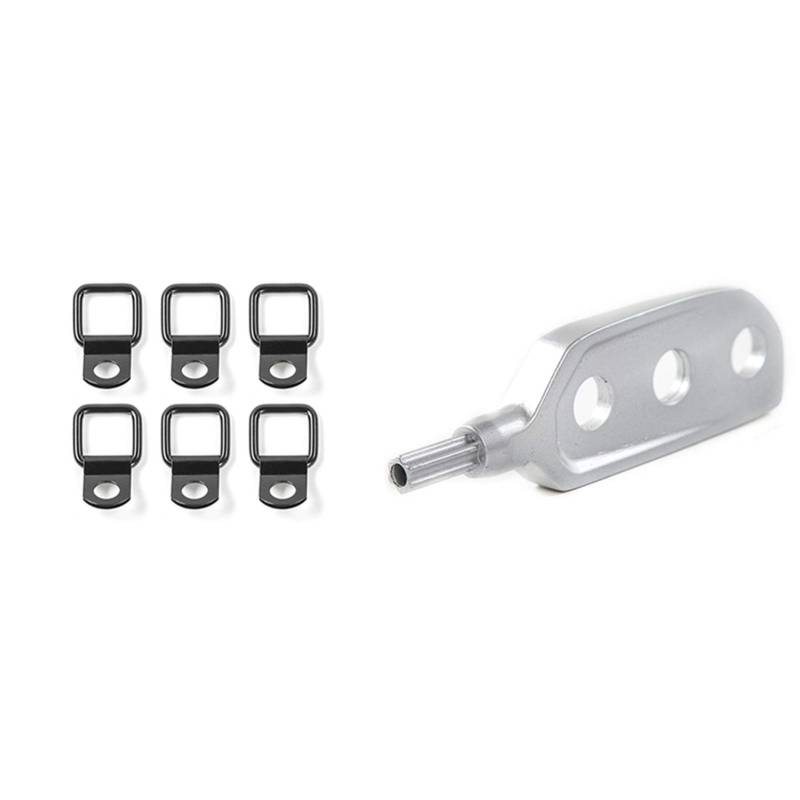 Szwaldaper Metall Auto Innen Modifizierung Dach Decken Werkzeug Schrauben Mutter Zugschnalle Dekoration, for Jeep, Wrangler 2007 Up Car Styling Auto-Entlüftungsringabdeckung(4 Door 7 pcs) von Szwaldaper