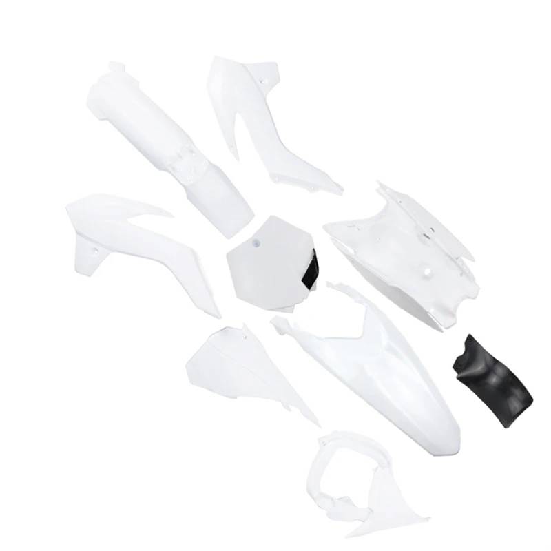 Szwaldaper Motorrad KT85 Verkleidung Body Kit Set Kunststoffabdeckung Kotflügel Kotflügel, for KT 85 Dirt Pit Bike Motocross Zubehör Motorradverkleidungsschalen(White) von Szwaldaper