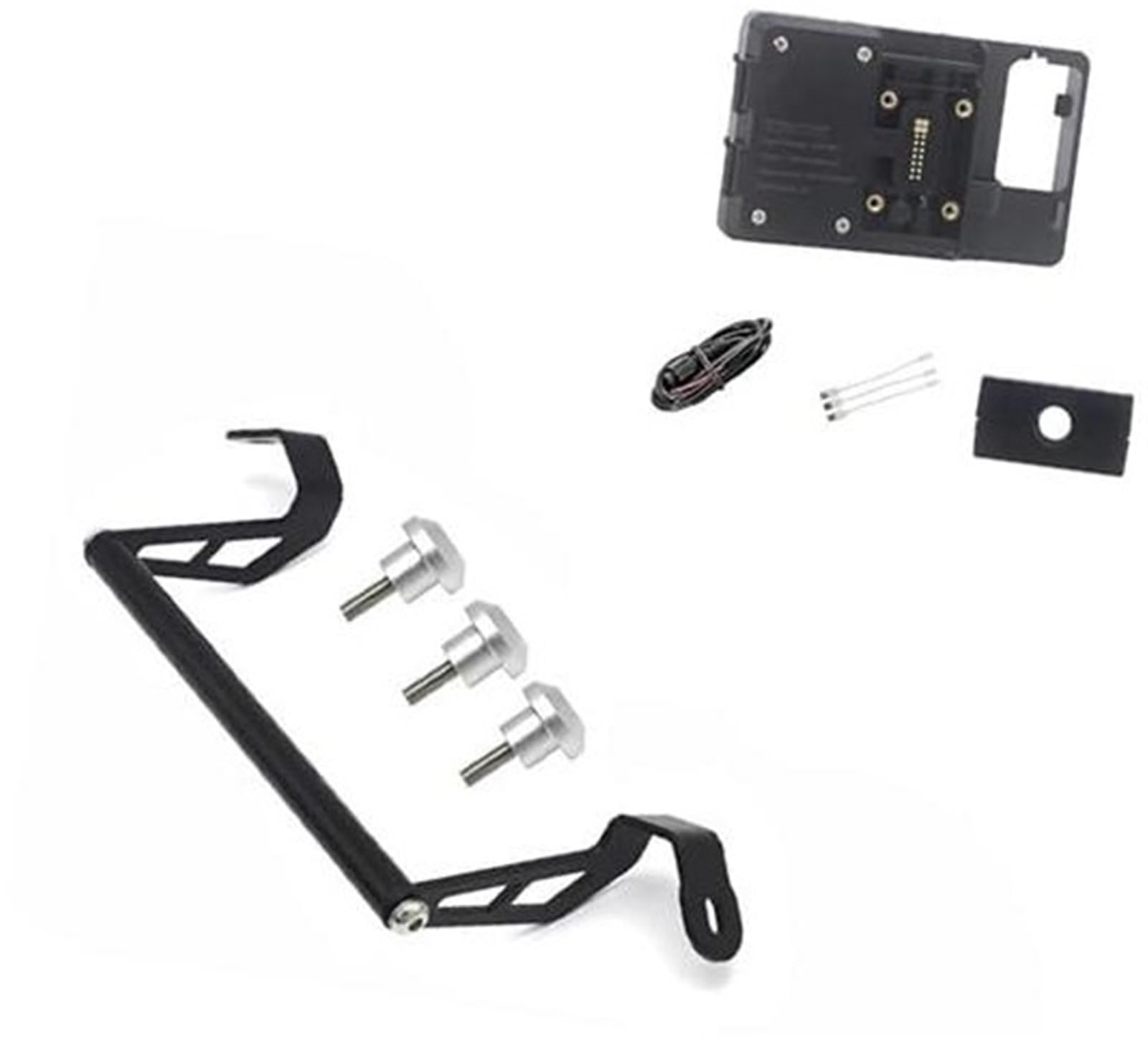 Szwaldaper Motorrad-Telefonhalterung 12 MM 22 MM Navigationshalterung for kabelloses Laden, for MULTISTRADA, for ENDURO 1200 950 1200S 2015 2016 2017 Adapterhalter Telefonhalterung für den Lenker(BLAC von Szwaldaper