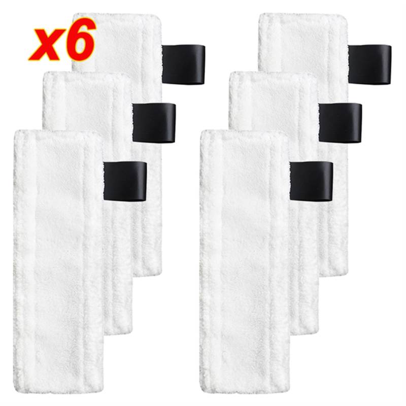 Szwaldaper Steam Mop Tuch for Easyfix SC2 SC3 SC4 SC5 Steam Pocket Mop PadsCleaner Mikrofaser Boden Kleidung Zubehör Ersatzteile für Dampfreiniger(6pcs-01) von Szwaldaper