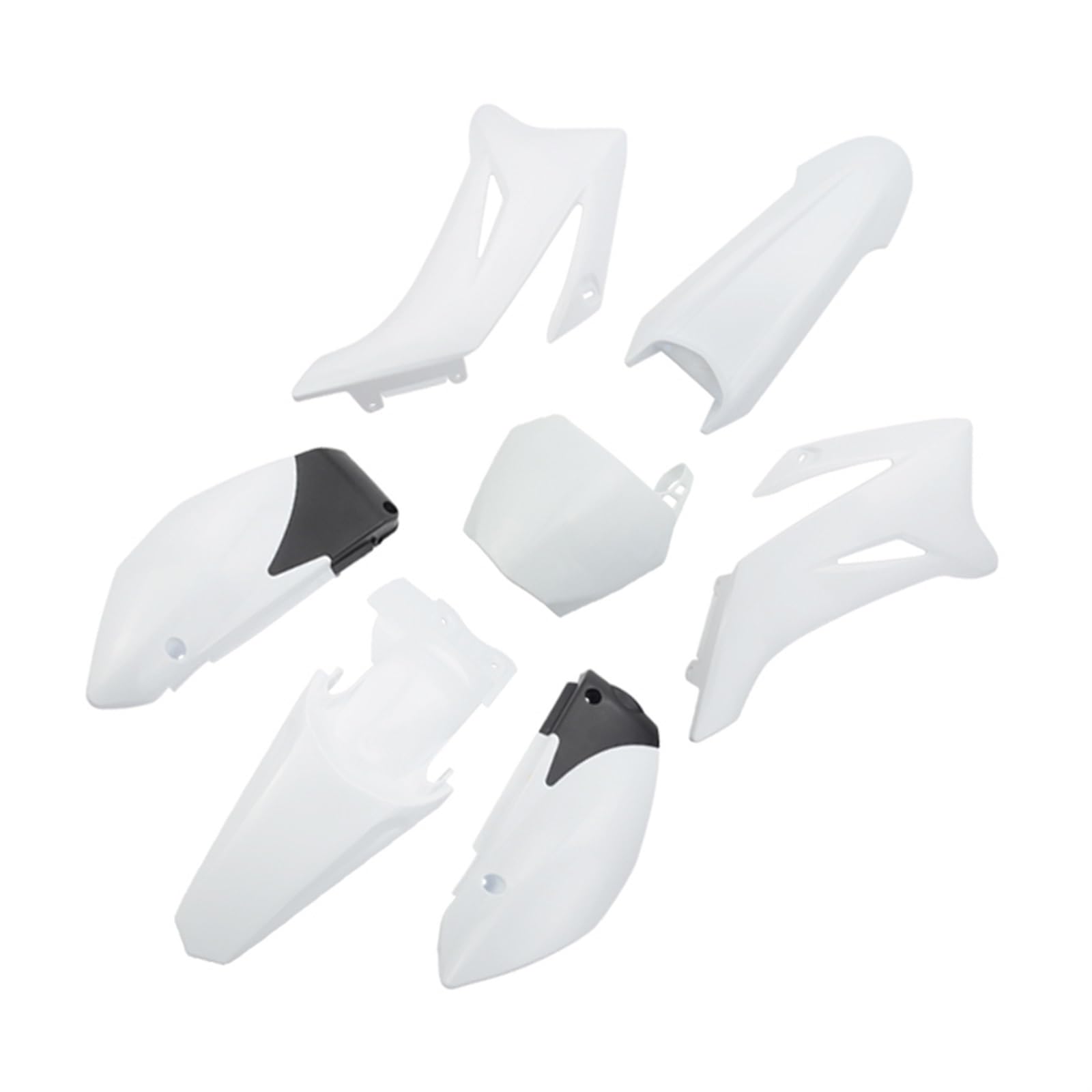 Szwaldaper TTR110 Motorrad Kunststoffabdeckung Verkleidung Karosserieabdeckung Kit Set Kotflügel, for TTR110 Pit Dirt Bike Motocross Teile Motorradverkleidungsschalen(White) von Szwaldaper