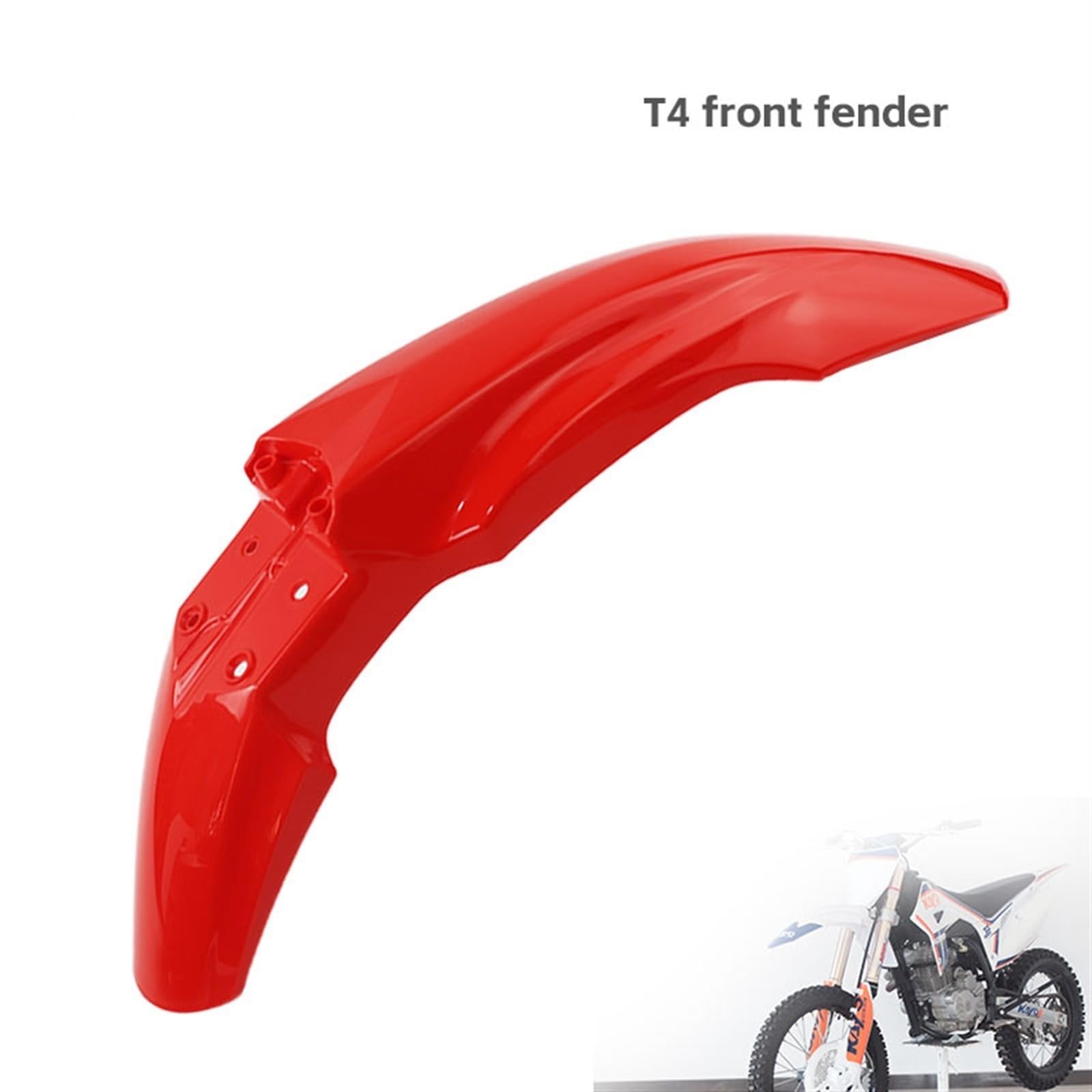 Szwaldaper Verkleidungsset, Kunststoffabdeckung, Schmutzfänger, Radspritzer, vorderer Kotflügel, for Kayo T4 T 4 Motorradzubehör Motorradverkleidungsschalen(Red) von Szwaldaper