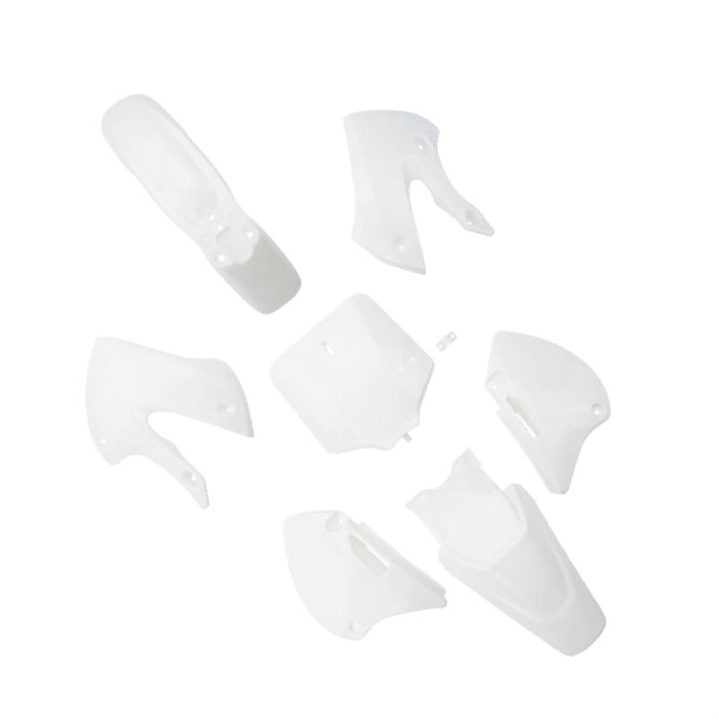 Szwaldaper Wiederverwendbares PP-Kunststoff-Spritzguss-Verkleidungsset, BBR-Dirt-Bike-Motorrad-Karosserieset Motorradverkleidungsschalen(White) von Szwaldaper