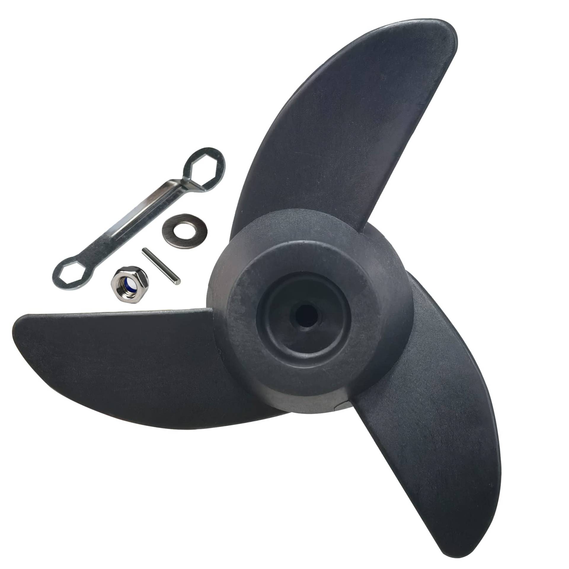 T-BOKO 3-Blatt-Marine-Propeller, elektrischer Trolling-Motor, Außenbord-Ersatzrequisiten, geeignet für 22,7 kg, 25,9 kg, 27,2 kg, 39 kg von T-BOKO