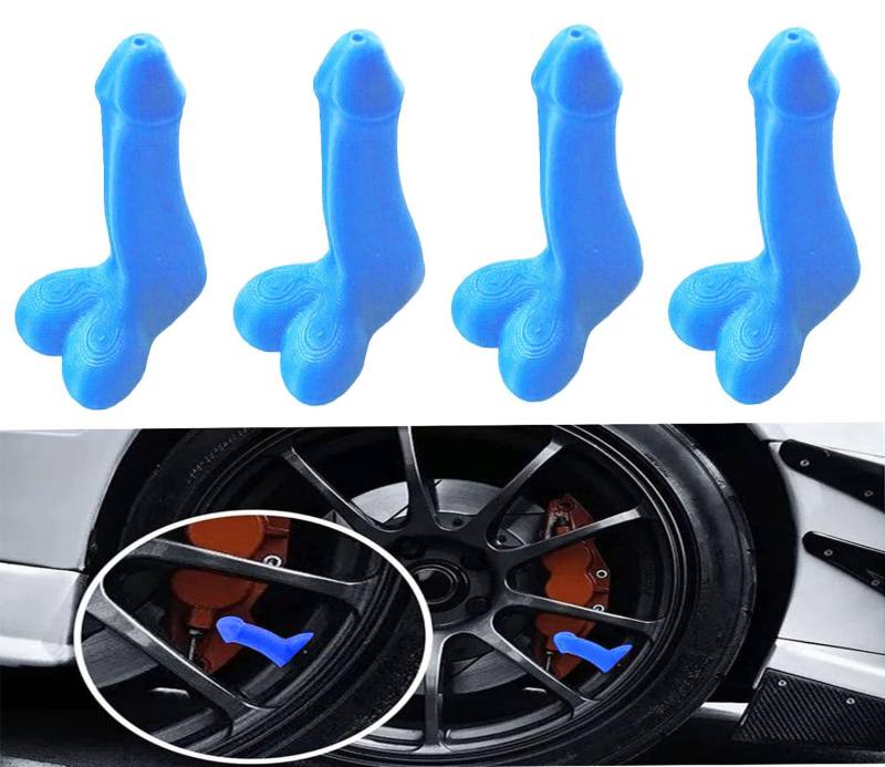 4 PCS Prank Tire Valve Stem Caps Funny Airtight Dust Proof Covers Universal for Cars, SUVs, Bike, Trucks and Motorcycles, Car Wheel Tire Exterior Accessories Set B7 von T SOLEIL LESS IS MORE