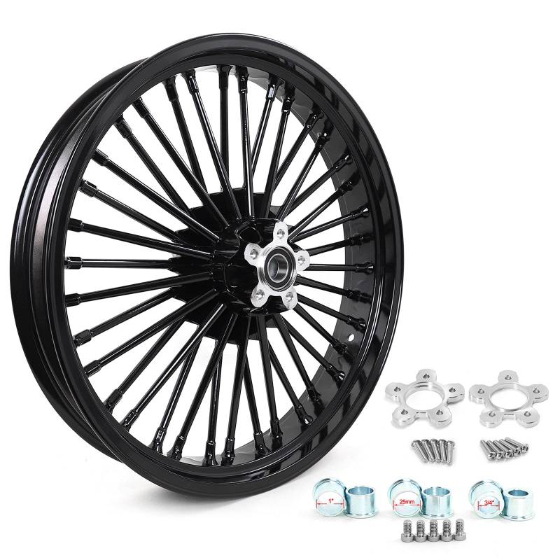 TARAZON 21" x 3.5" Vorderradfelge Big Spoke Felge vorne für Harley Road King Street Glide Road Glide Electra Glide Ultra Classic 1984-2008 2000 2001 2002 2003 2004 2005 2006 2007 von TARAZON