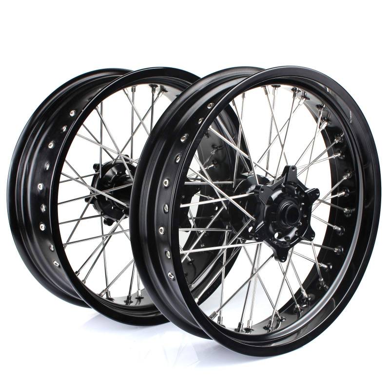 TARAZON 3,5"x17" 5,0"x17" Supermoto Radsatz Felgen Radnabe Vorderrradfelge Hinterradfelge Wheels Set für SX SXF EXC SXS XC XCF 125-530 für HUSABERG für HUSQVARNA von TARAZON