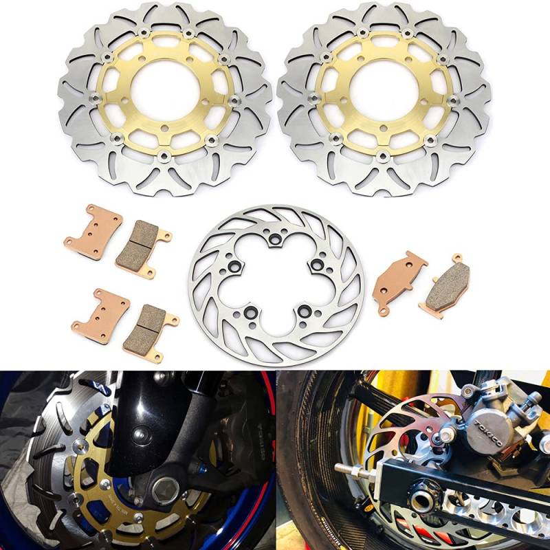 TARAZON Vorne Hinten Bremsscheiben +Bremsbeläge für Suzuki GSX-R 600 750 2006 2007 GSXR 1000 K7 K8 2007 2008 von TARAZON