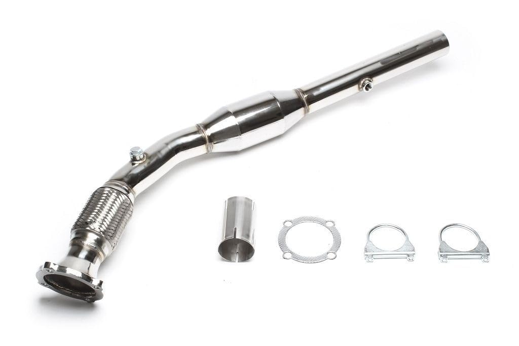 TA Technix Downpipe 2,5 Zoll / 63,5mm mit 200 Zellen Metallkat aus Edelstahl, Art.-Nr. 06VW004 von TA Technix