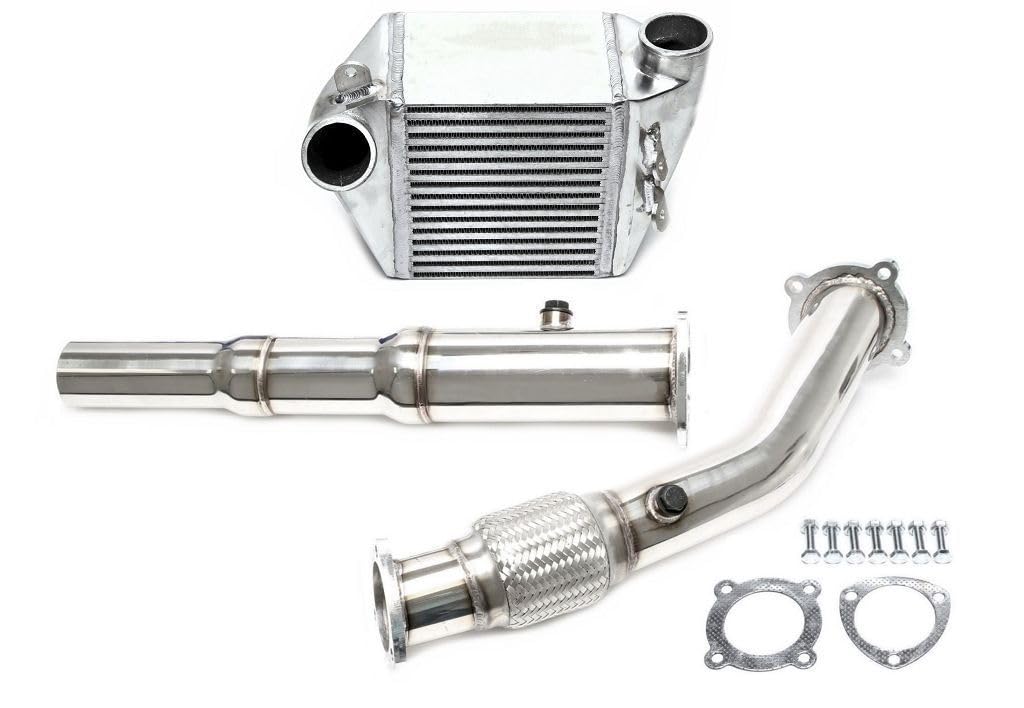 TA Technix Ladeluftkühler inkl. Downpipe 3 Zoll / 76mm aus Edelstahl, Ladeluftkühler mit TÜV Gutachten/Downpipe ohne TÜV Gutachten, Art.-Nr. 31VW004 von TA Technix