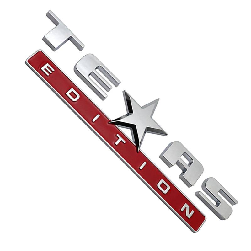 Texas Edition Emblem, ABS 3D dekorativer Aufkleber, cooler ABS-Seitentüraufkleber, stilvoller Aufkleber für Heckklappe, LKW, Tür, Auto von TABSIRAH