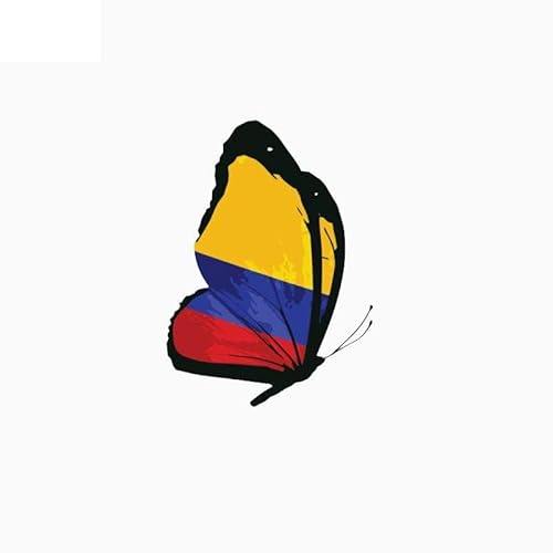 TACINO Autoaufkleber M425# Autoaufkleber Kolumbien Flagge Schmetterling Wasserdicht Vinyl Aufkleber Autozubehör Pegatinas para Coche DIY Car Styling von TACINO