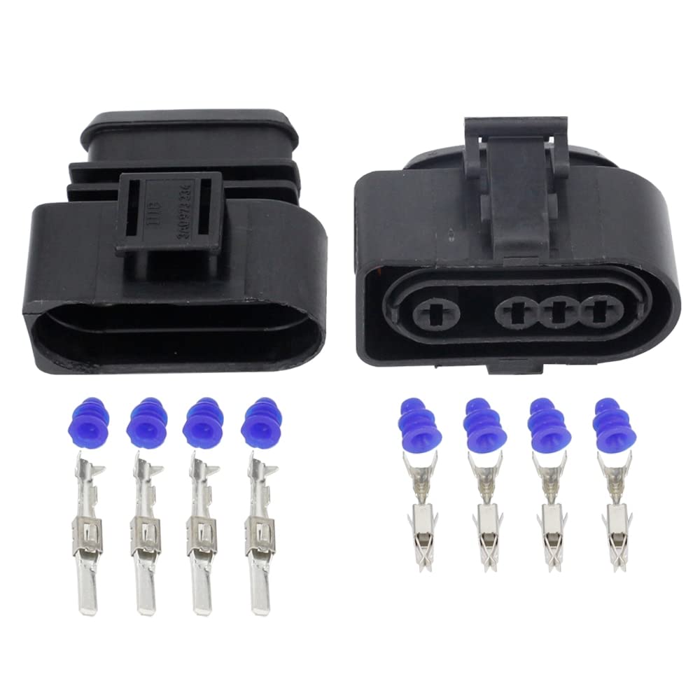 TACOON 4-poliger Lambdasondenstecker Mantel Autostecker Kfz-Stecker mit Anschluss DJ703+1-3.5-11/21 (Color : Male and Female Plug, Size : 10 Sets) von TACOON