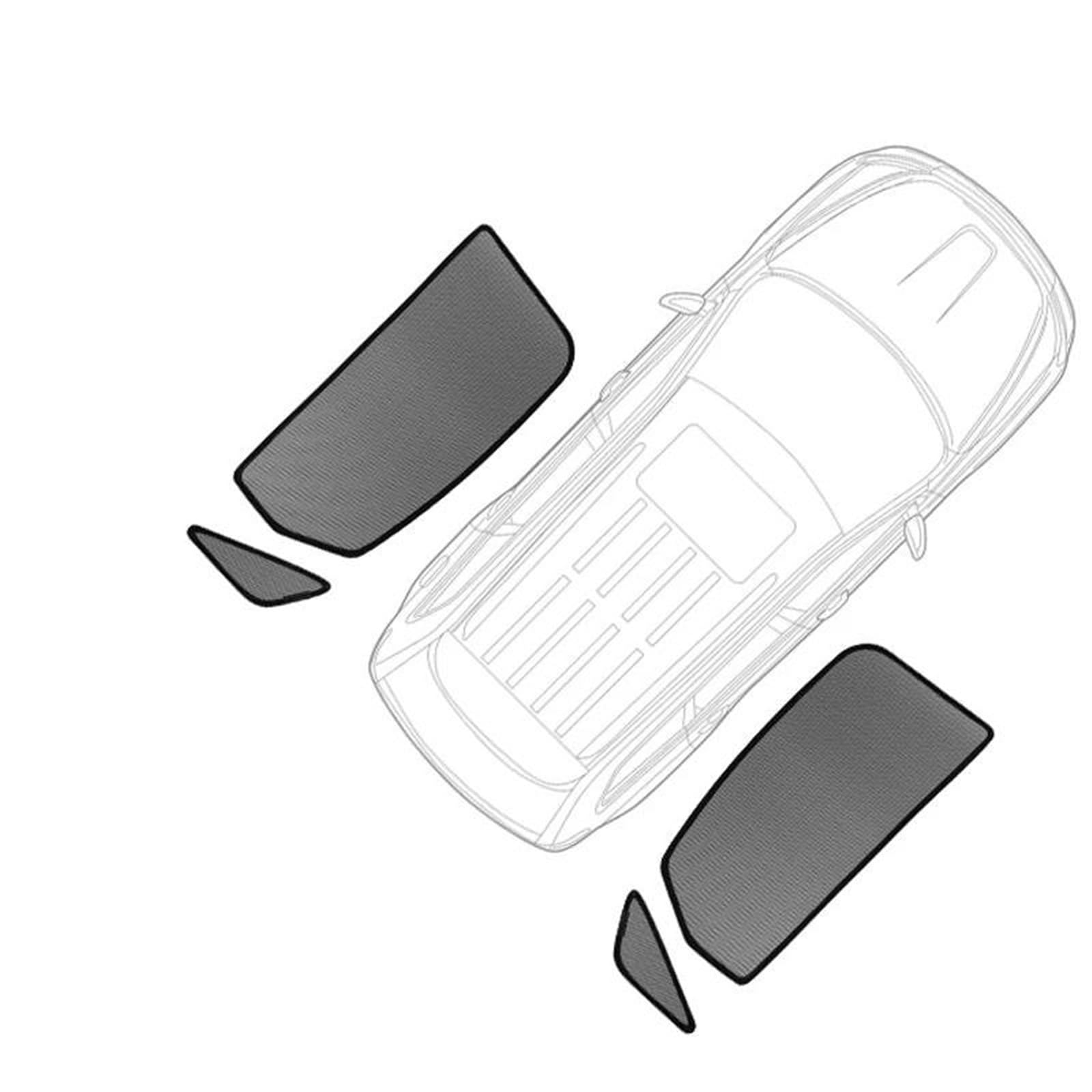 Sonnenblende Auto Für Jaguar XE 2015-2023 Magnetische Auto Sonnenschutz Schild Frontscheibe Rahmen Vorhang Net Baby Hinten Seite Fenster Visier(R Triangular) von TADIBU