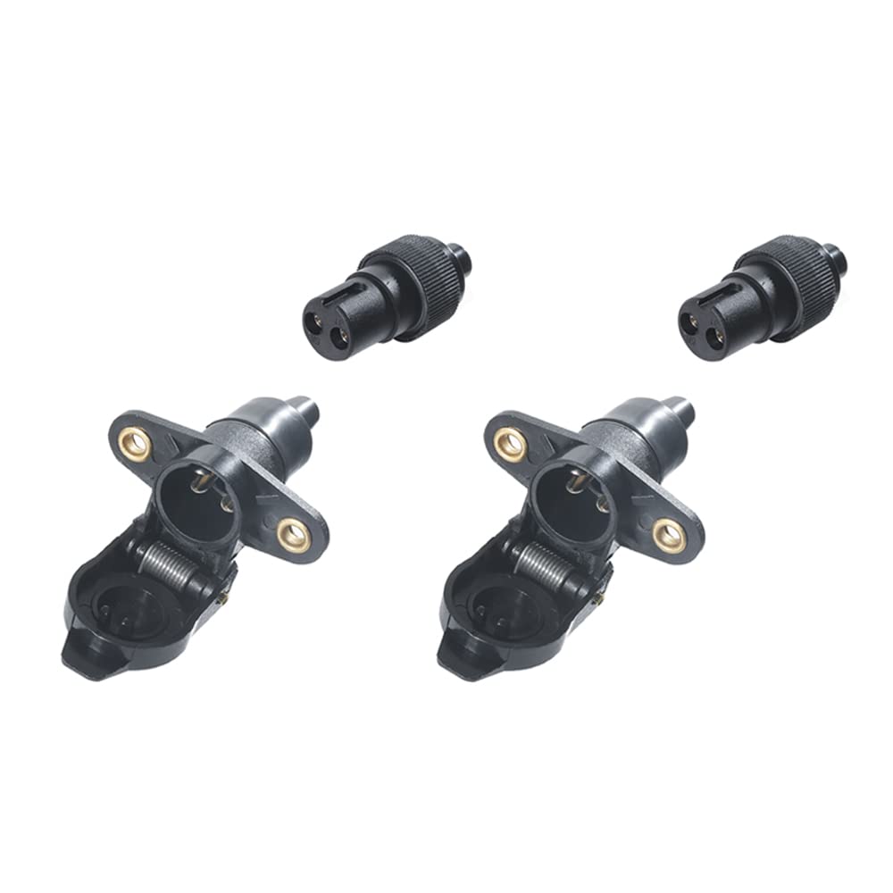 TAEUYYM 2 Stück Stecker 2 Polig und Steckdose 2-Polig, 12V 2 Polig Traktor Stecker Steckdose, 2 Polig Stecker Für Anhänger/Traktor/Landwirtschaftliches Fahrzeug/Landwirtschaftliche Maschinen von TAEUYYM