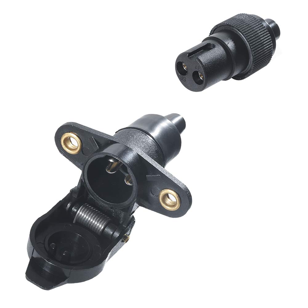 TAEUYYM Stecker 2 Polig Steckdose 2-Polig, 2 Poliger Stecker 12V Traktor, 12V 2 polig Wasserdicht Stecker Steckdose, Für Anhänger/Traktor/Landwirtschaftliches Fahrzeug/Landwirtschaftliche Maschinen von TAEUYYM