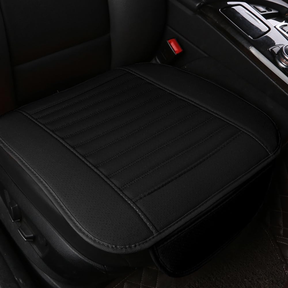 TAKENE Auto Sitzkissen für Ford Mondeo Estate 2014-2019 2020 2021, Atmungsaktiv Leder Autositzbezug Vier Jahreszeiten Sitz Protector Auto-Innenausstattung,Front Row-4 Black von TAKENE