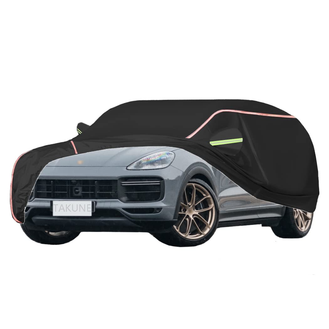 TAKUNE Autoabdeckung Für Porsche Cayenne/Cayenne S/Cayenne GTS/Cayenne Turbo/Cayenne Turbo S/Cayenne Turbo GT/Cayenne E-Hybrid/SUV, wasserdichte Sonnenschutz Autoabdeckungen Für Den Außenbereic von TAKUNE