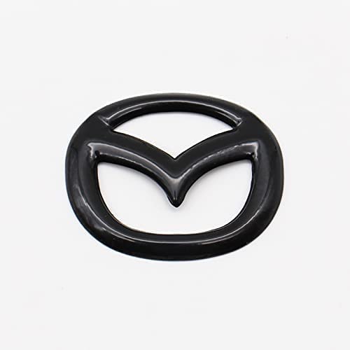 TALCUS Auto Lenkrad Abzeichen Aufkleber für Mazda 3 6 CX-3 CX-5 CX-9 Emblem Logo Aufkleber Styling Modifikation Innenraum Zubehör Schwarz von TALCUS