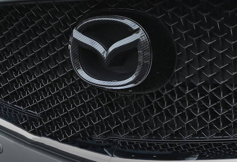 TALCUS Auto vorne und hinten Badge Logo Aufkleber für Mazda Cx-5 Cx5 2017-2020 Frontgrill Stoßstange hinten Kofferraum Emblem dekoratives Zubehör Kohlefaser von TALCUS