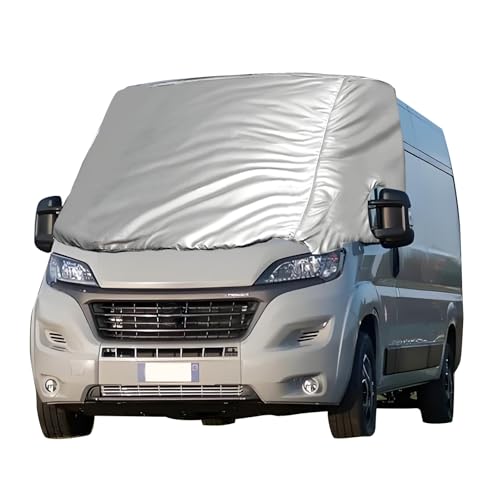 TALOEYH Frontscheibenabdeckung für Fiat Ducato 2006–2024, Luxus-Windschutzscheibenabdeckung, externe thermische Windschutzscheibenabdeckung, Sonnenschutz, Schutz vor Schnee, Frost, Eis von TALOEYH