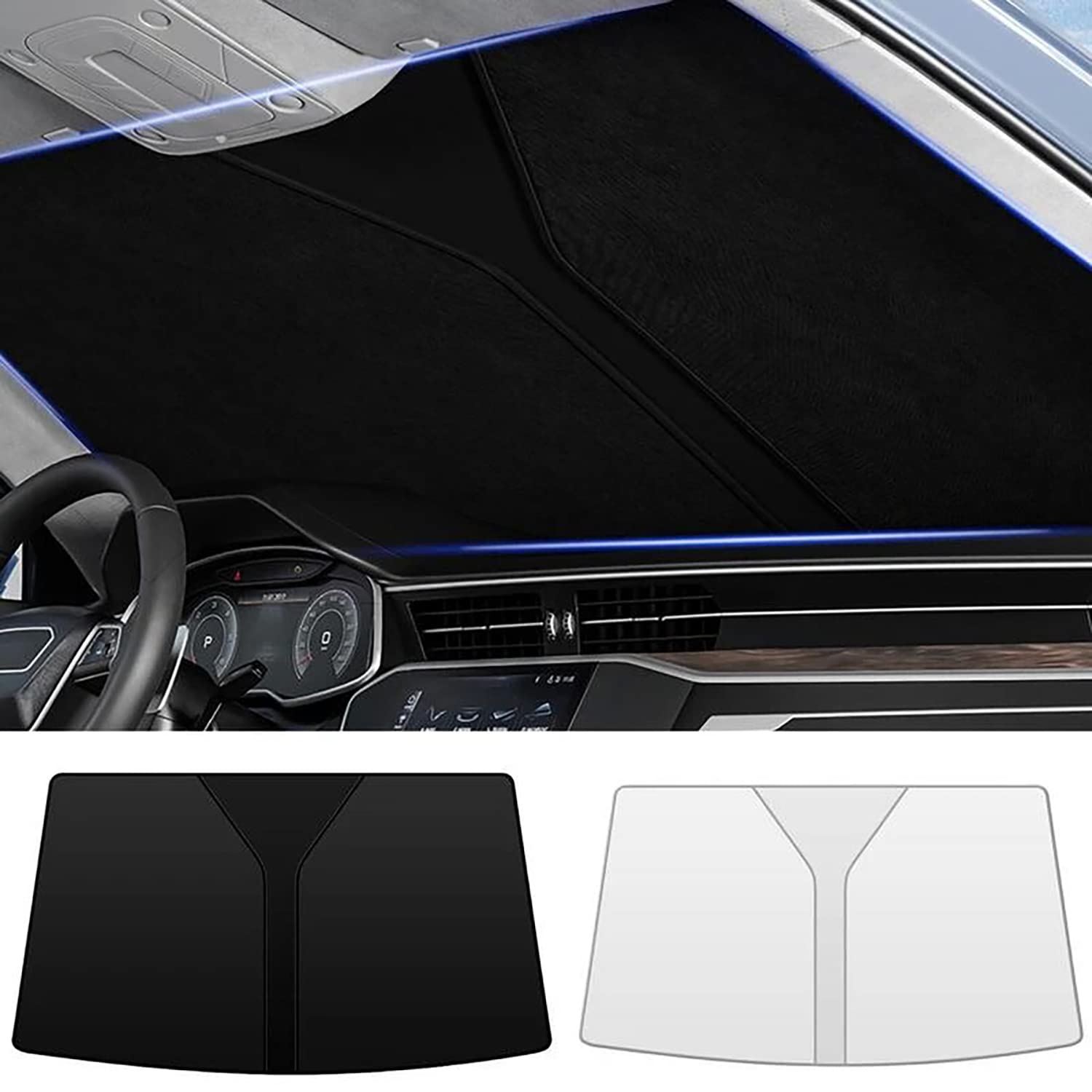 Frontscheiben Sonnenschutz Passend für Alfa Romeo Giulietta (940) 2010 2011 2012 2013 2014 2015 2016-2020, Hitzeschutz Auto UV-Reflexion, Faltbares Design, Einfache Lagerung,- Silver von TANEND