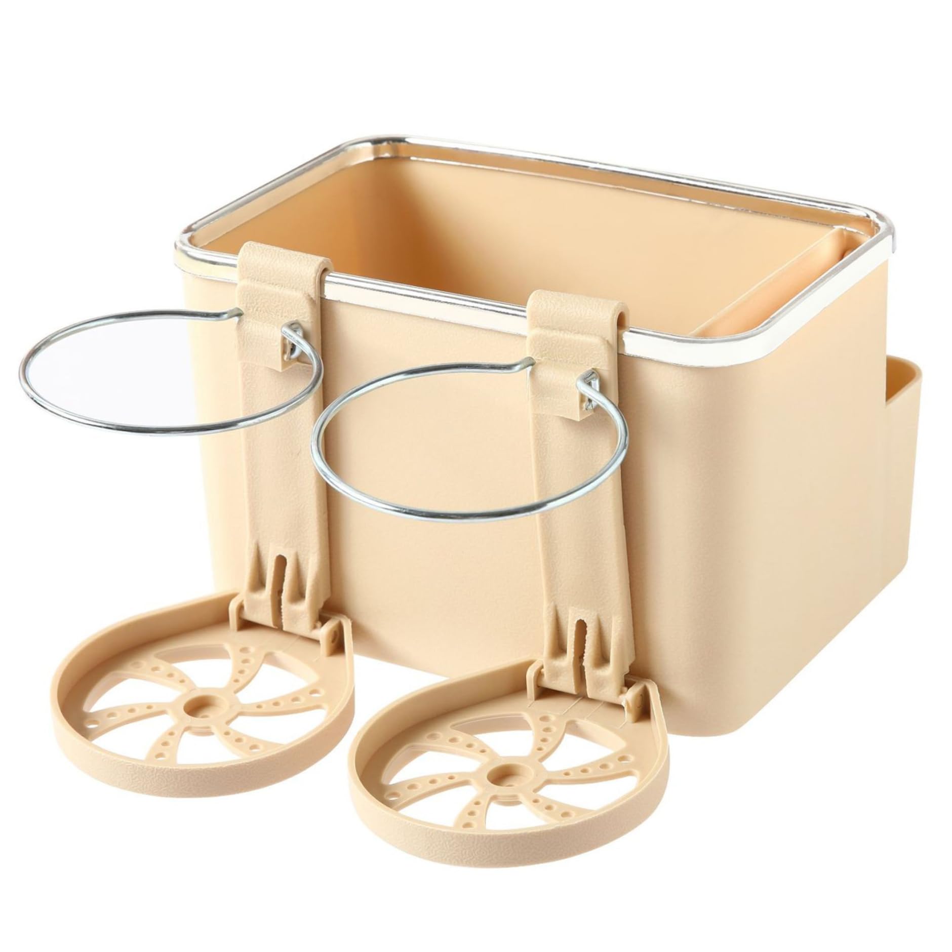 Autoarmlehre Aufbewahrungsbox mit 2 Tasse Halter 6,9 x 4,5 x 4,9 PP Auto Armlehnen Organizer mit seitlich geruchsfreier minimalistischer Armlehne Aufbewahrungsbox Autozubehör von TANGPINGMAO