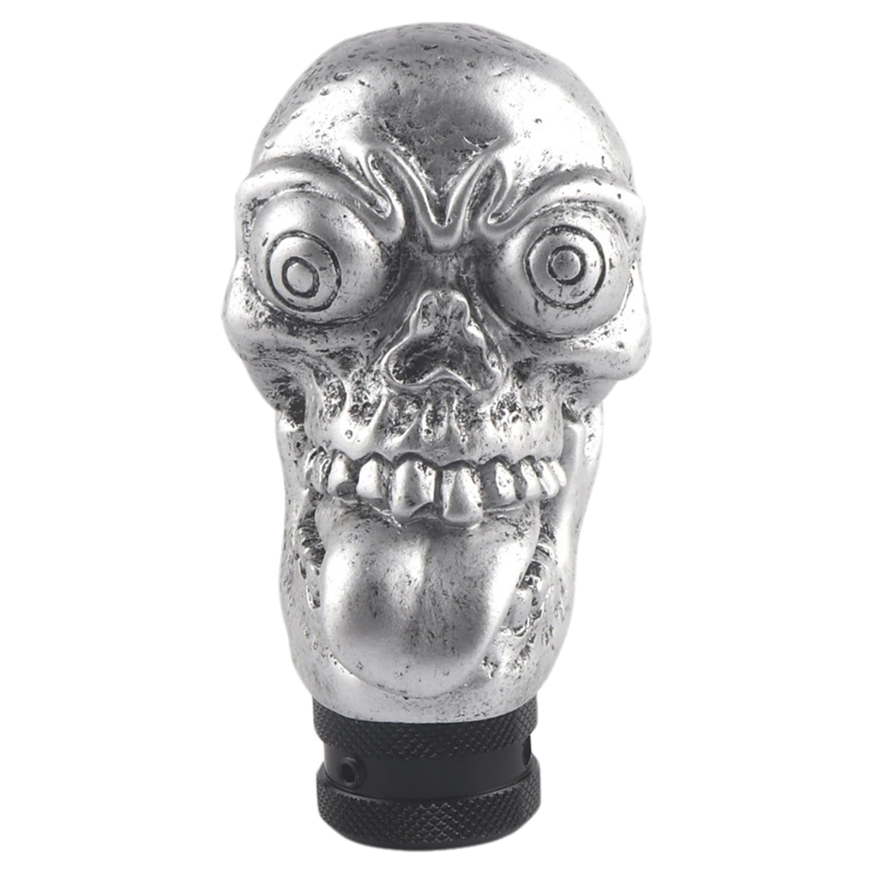 Gear Shifter Knob 3.7 '' BOLD SILBER SILBER Schädelharz Shifter Knöpfe mit 3-Größe-Adaptern Easy-Installation Horror Shifter Knob für Car Trucks SUVs Autozubehör von TANGPINGMAO