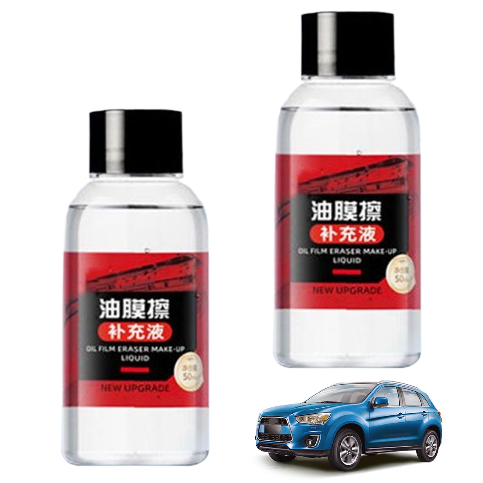 Glasölfilmentferner 2pcs 50 ml Schnellreinigung Autos Ölfilm Reiniger Ölfilm Entferner für das Autofenster, um Clarity-Fleckenentferner Autozubehör zu verbessern von TANGPINGMAO