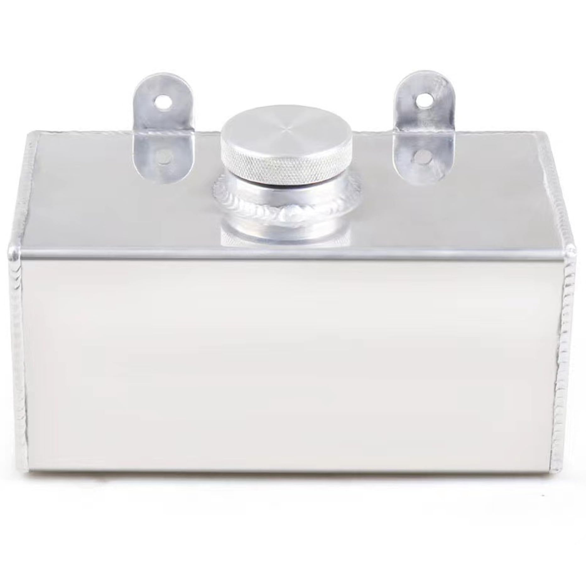 Waschflüssigkeit Reservoir 2L Aluminium Windschutzscheibe Waschmaschine Tank Universal Polished Intercooler 8.3x4.4 x 4,9 in Rechteck Spray Tank Accessoires Autozubehör Accessoire von TANGPINGMAO