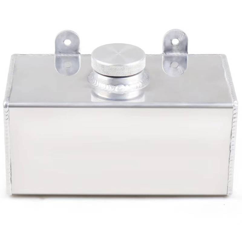 Waschflüssigkeit Reservoir 2L Aluminium Windschutzscheibe Waschmaschine Tank Universal Polished Intercooler 8.3x4.4 x 4,9 in Rechteck Spray Tank Accessoires Autozubehör Accessoire von TANGPINGMAO