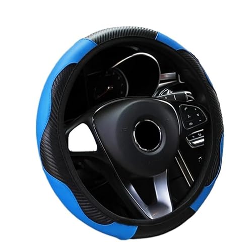 Lenkradbezug Auto-Lenkradbezug, atmungsaktiv, rutschfest, geeignet for 37–38 cm, Auto-Dekoration, Autozubehör Lenkrad BezüGe(Blue01) von TANGSIYANG