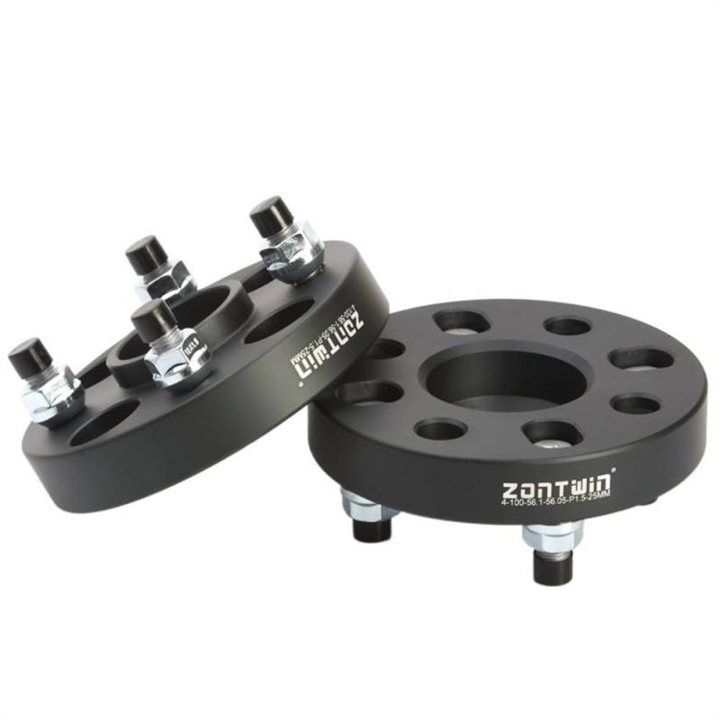 Spurverbreiterung 2 Stück 15/20/25/30/35/40 mm PCD 4 x 98 CB 58,1 mm Spurverbreiterungs-Adapter-Anzug Spurverbreiterungen(2PCS 40mm Black) von TANGSIYANG