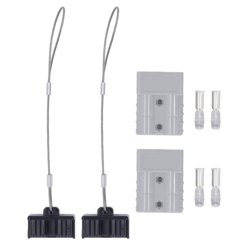 2 Batterie Schnellanschluss 50A 600 V, feuerfeste Kabelbaumstecker mit hoher Leitfähigkeit mit PC -Abdeckung, für Windenanhänger Trolling -Motoren von TANIQIACA