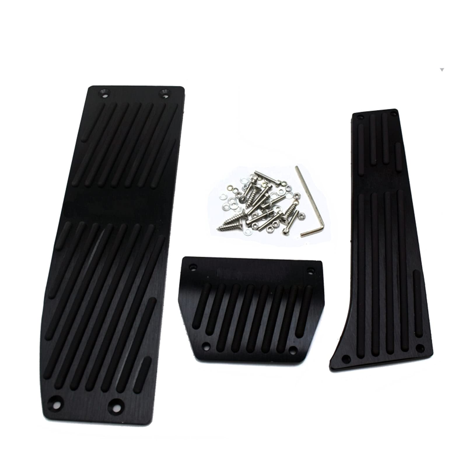 TANZWZGPKE Schwarze Aluminium-Fußstütze-Kraftstoffbremse BEIM Pedale Autozubehör fit for BMW 5 6. Serie E60 E61 E63 E64 Pedal von TANZWZGPKE