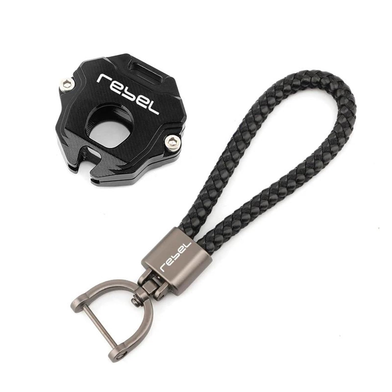 SchlüSselgehäUse Motorrad Schlüssel Abdeckung Fall Shell Schlüssel Schutz Keychain Für H&ONDA Rebel CM1100 Rebel 1100 1100T DCT(Blac2k) von TAOBOZI