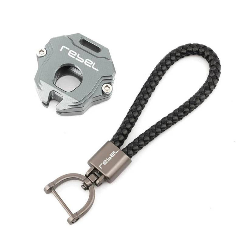 SchlüSselgehäUse Motorrad Schlüssel Abdeckung Fall Shell Schlüssel Schutz Keychain Für H&ONDA Rebel CM1100 Rebel 1100 1100T DCT(Gray2) von TAOBOZI