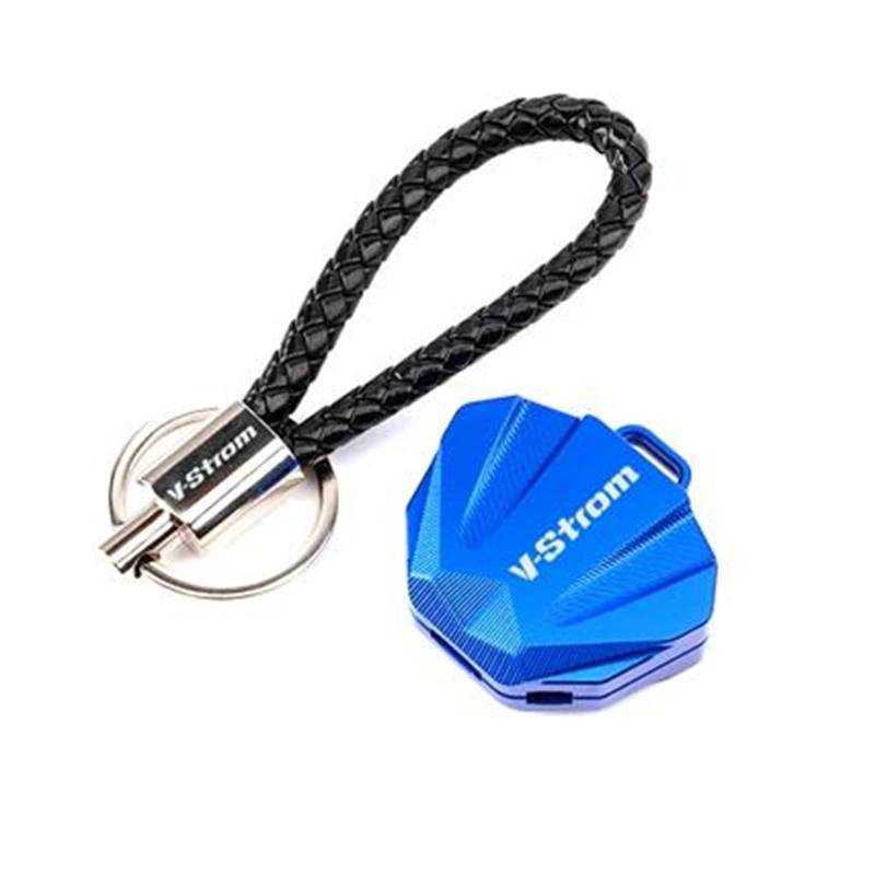 SchlüSselgehäUse Motorrad Schlüssel Abdeckung Fall Shell Schlüssel Schutz Keychain Für Suzuki V-Strom DL250 Vstrom 250(Blue2) von TAOBOZI