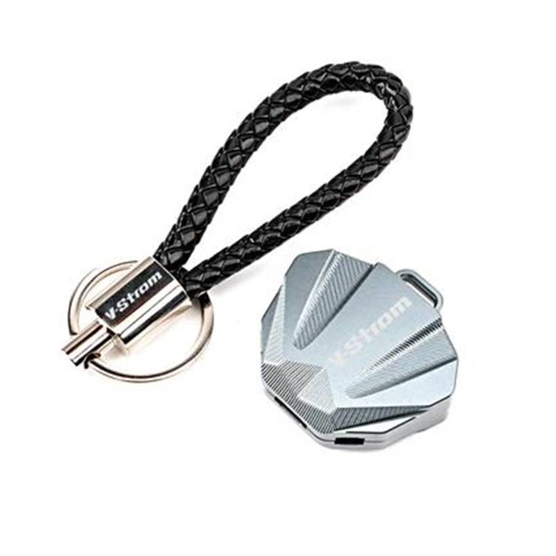 SchlüSselgehäUse Motorrad Schlüssel Abdeckung Fall Shell Schlüssel Schutz Keychain Für Suzuki V-Strom DL250 Vstrom 250(Gray2) von TAOBOZI