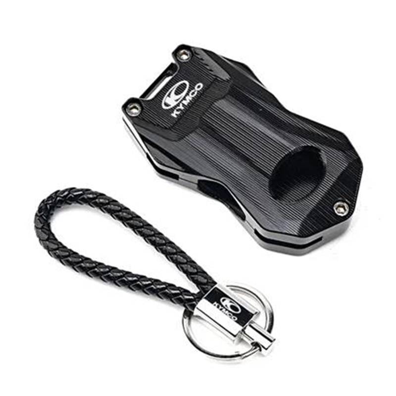 SchlüSselgehäUse Motorrad Schlüssel Abdeckung Fall Shell Schlüssel Schutz Keychain Schlüssel Fall Für KYMCO RKS150 Racing150 KRV180(Black 2) von TAOBOZI